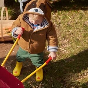 Baby Boden Butterscotch Sprout Dog Cord Jacket Size 12-18